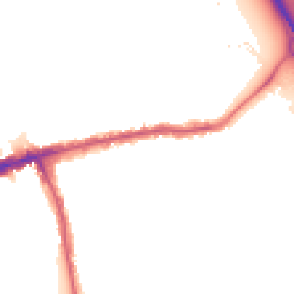 Night-time road noise heatmap for E6 2RS