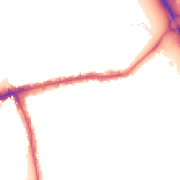 Night-time road noise heatmap for E6 2SE
