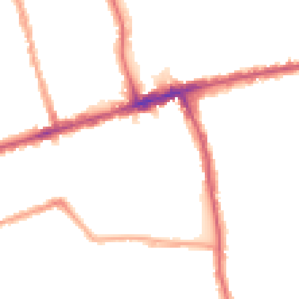 Night-time road noise heatmap for E6 3AH