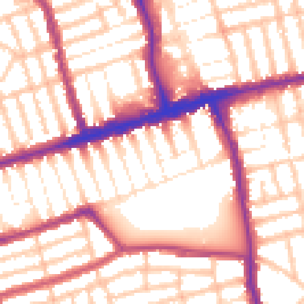 Daytime road noise heatmap for E6 3AJ