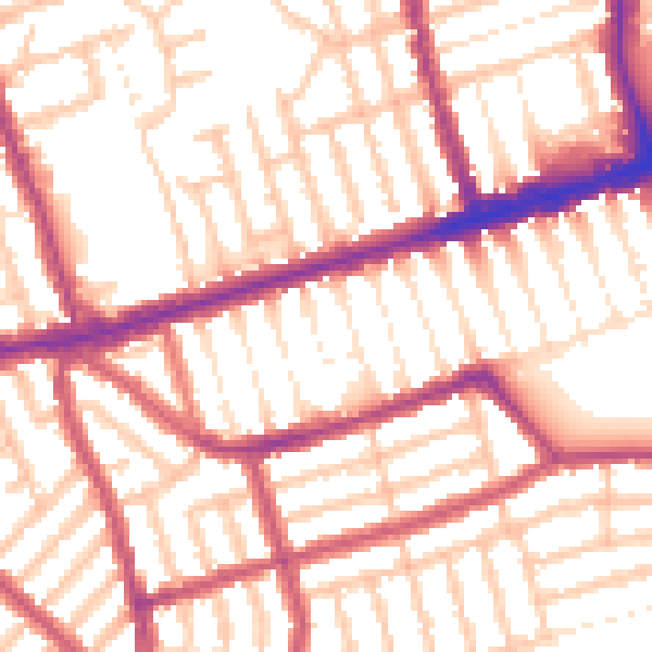 Daytime road noise heatmap for E6 3BX