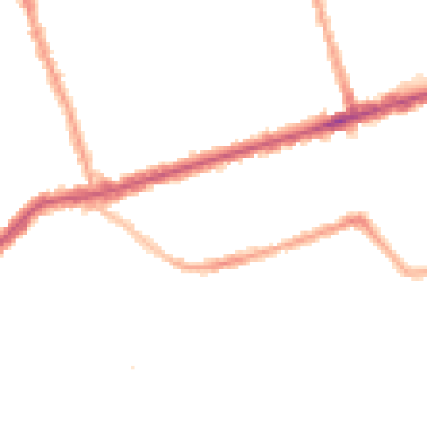 Night-time road noise heatmap for E6 3DR