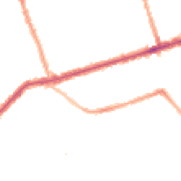 Night-time road noise heatmap for E6 3DT