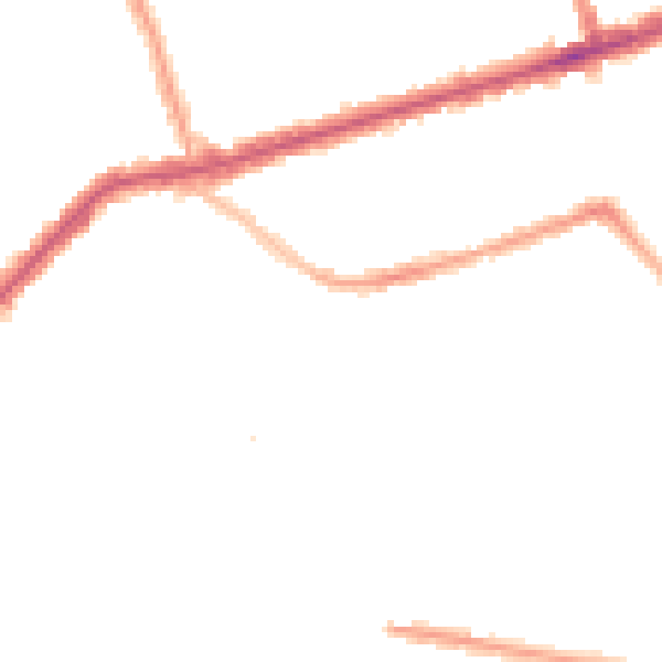 Night-time road noise heatmap for E6 3EP