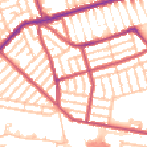 Daytime road noise heatmap for E6 3ER