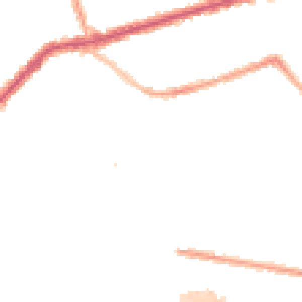 Night-time road noise heatmap for E6 3ER
