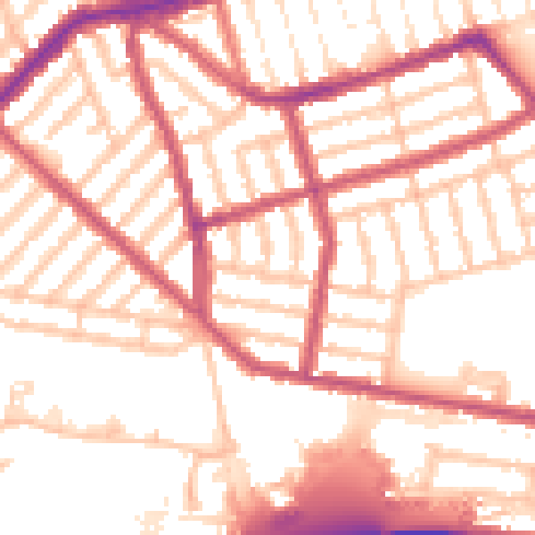 Daytime road noise heatmap for E6 3EZ