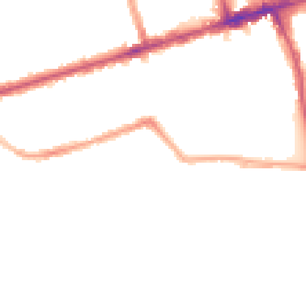 Night-time road noise heatmap for E6 3HU