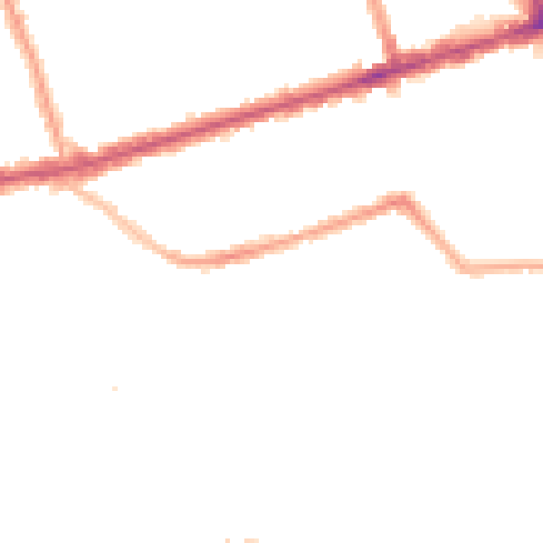 Night-time road noise heatmap for E6 3HZ