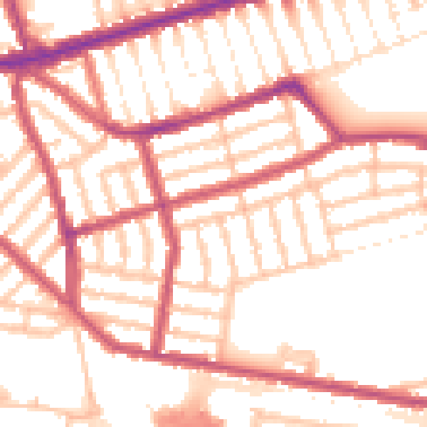 Daytime road noise heatmap for E6 3JH