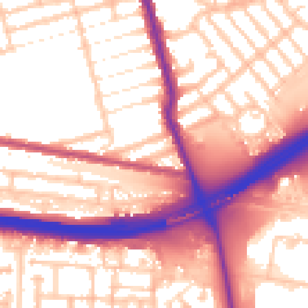 Daytime road noise heatmap for E6 3RU
