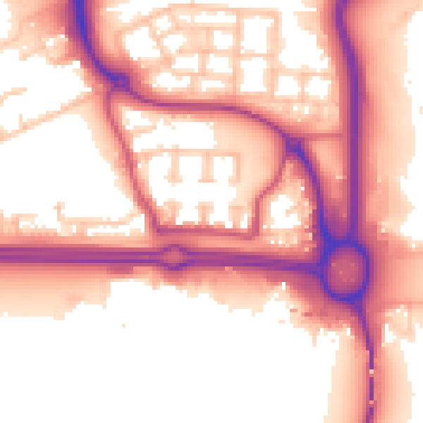 Daytime road noise heatmap for E6 5PJ