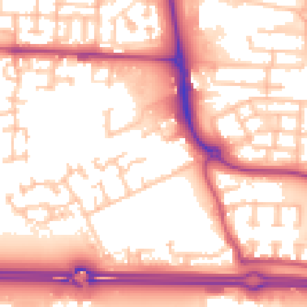 Daytime road noise heatmap for E6 5QE