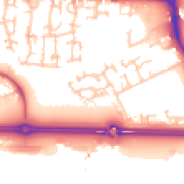 Daytime road noise heatmap for E6 5QH