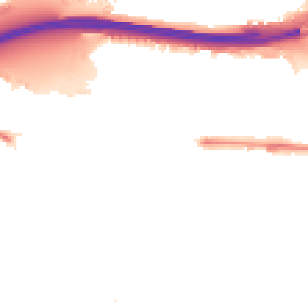 Night-time road noise heatmap for E6 5TT