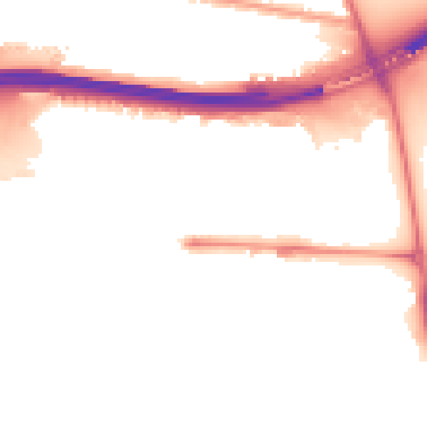 Night-time road noise heatmap for E6 5XE