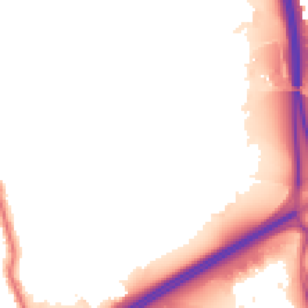 Night-time road noise heatmap for E6 6AR