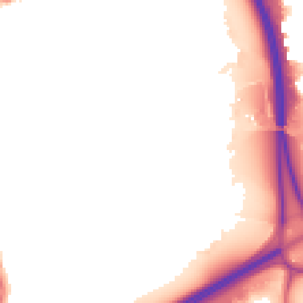 Night-time road noise heatmap for E6 6BX