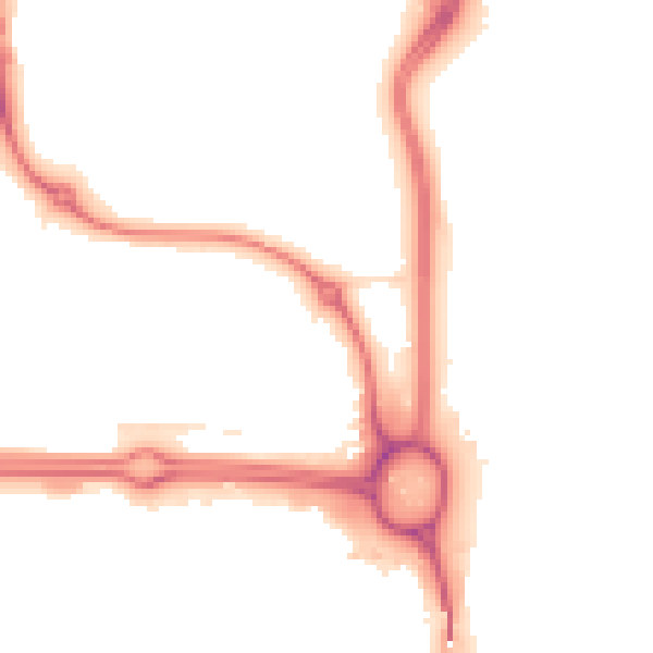 Night-time road noise heatmap for E6 6FS