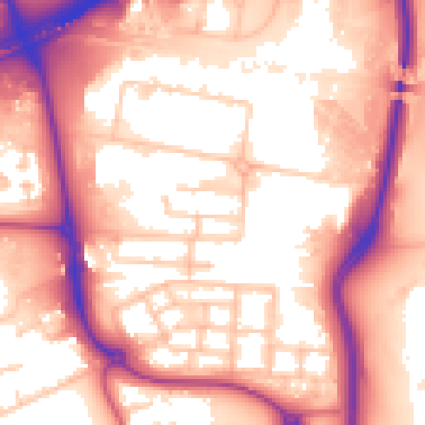 Daytime road noise heatmap for E6 6NS