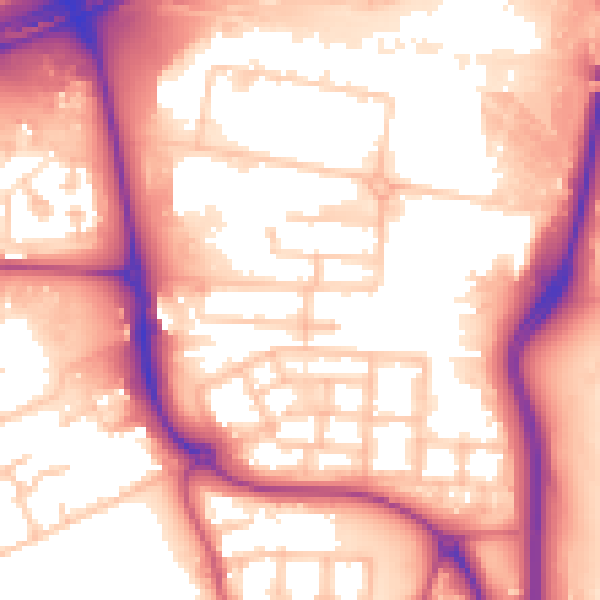 Daytime road noise heatmap for E6 6NZ