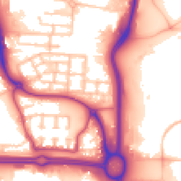 Daytime road noise heatmap for E6 6WE