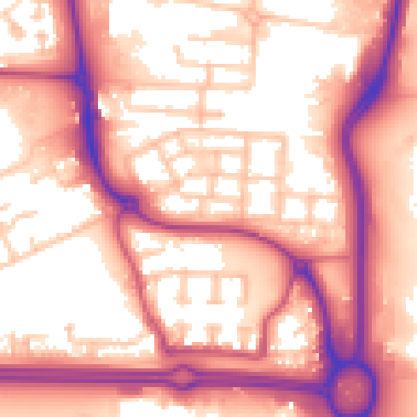 Daytime road noise heatmap for E6 6ZA