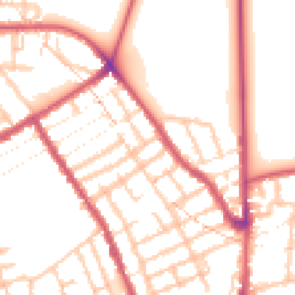 Daytime road noise heatmap for E7 0AH