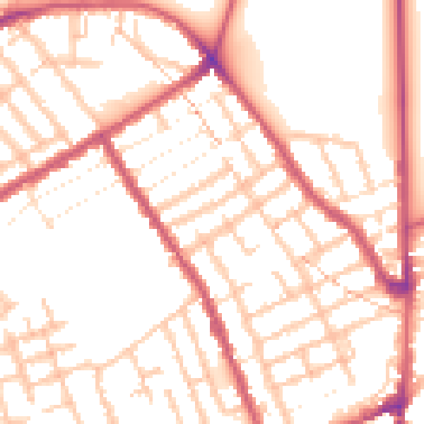 Daytime road noise heatmap for E7 0AR