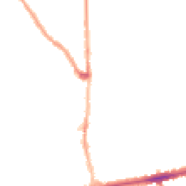 Night-time road noise heatmap for E7 0BB