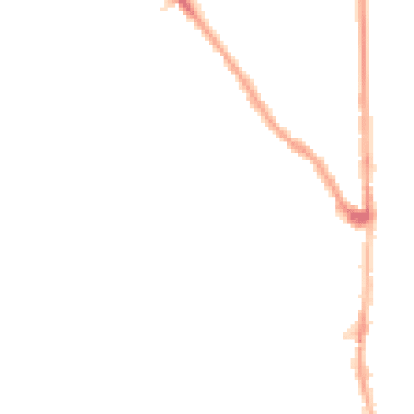 Night-time road noise heatmap for E7 0DA