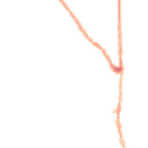 Night-time road noise heatmap for E7 0DD