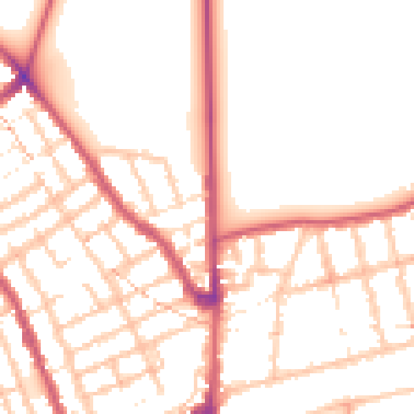 Daytime road noise heatmap for E7 0DL