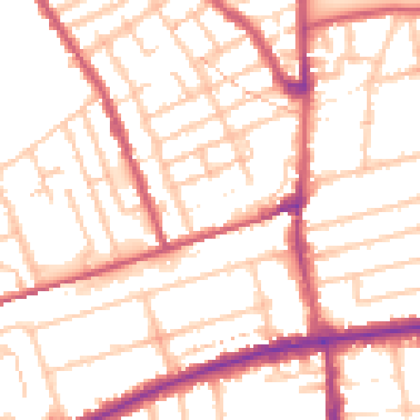 Daytime road noise heatmap for E7 0HP
