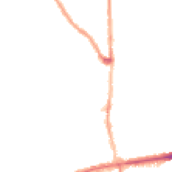 Night-time road noise heatmap for E7 0HZ
