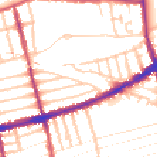 Daytime road noise heatmap for E7 0NA