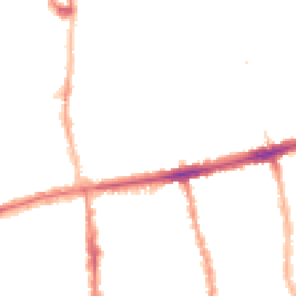Night-time road noise heatmap for E7 0QX