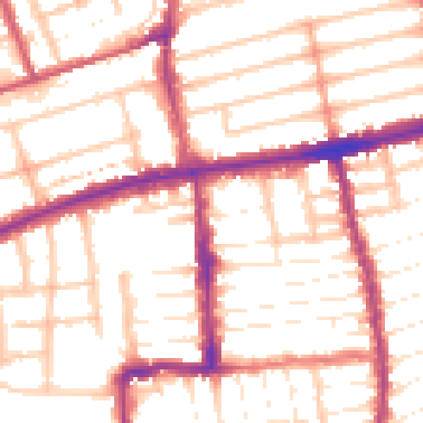 Daytime road noise heatmap for E7 8FE