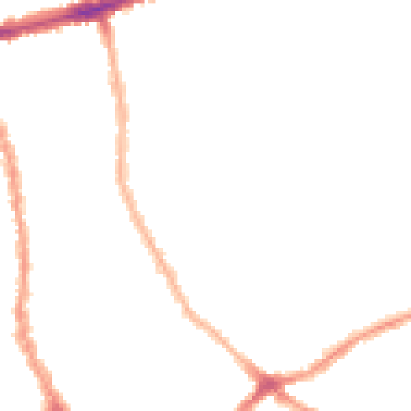 Night-time road noise heatmap for E7 8HG