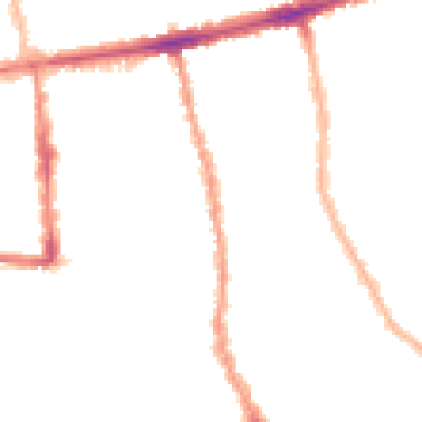 Night-time road noise heatmap for E7 8JQ