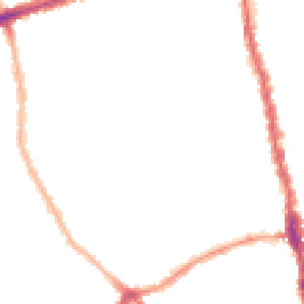 Night-time road noise heatmap for E7 8QQ