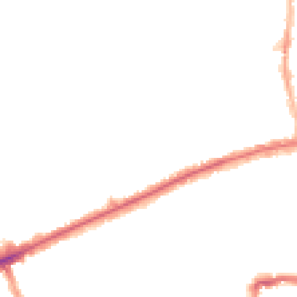 Night-time road noise heatmap for E7 9AQ