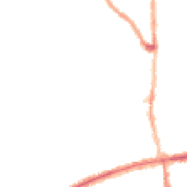 Night-time road noise heatmap for E7 9DW