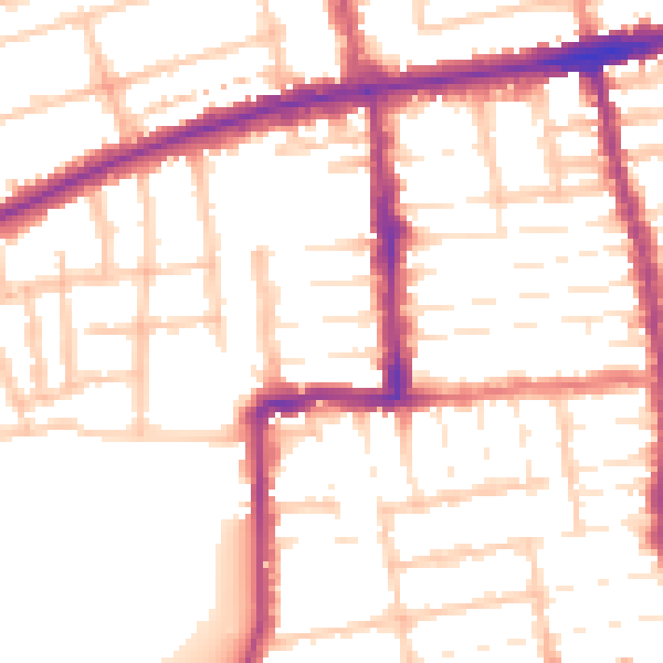 Daytime road noise heatmap for E7 9NH