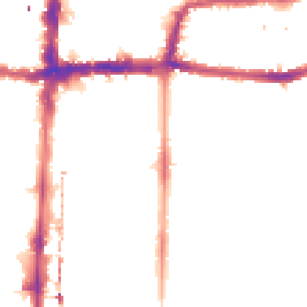 Night-time road noise heatmap for E8 3GX