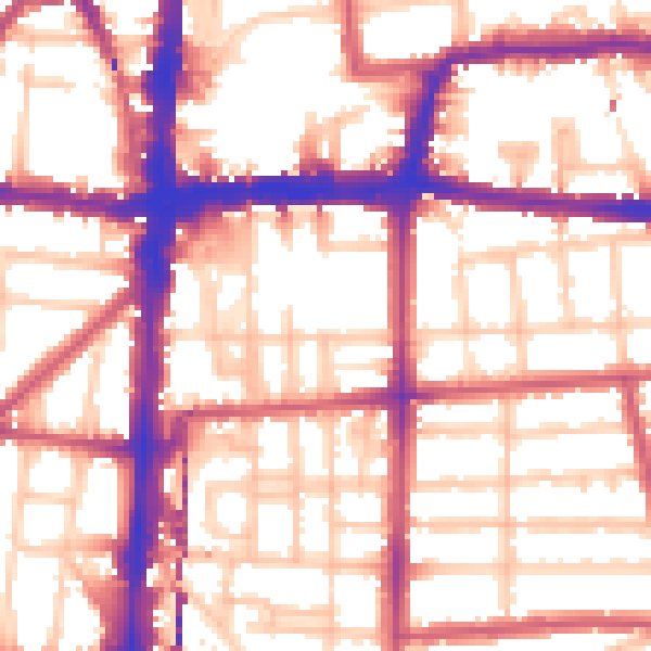 Daytime road noise heatmap for E8 3TG