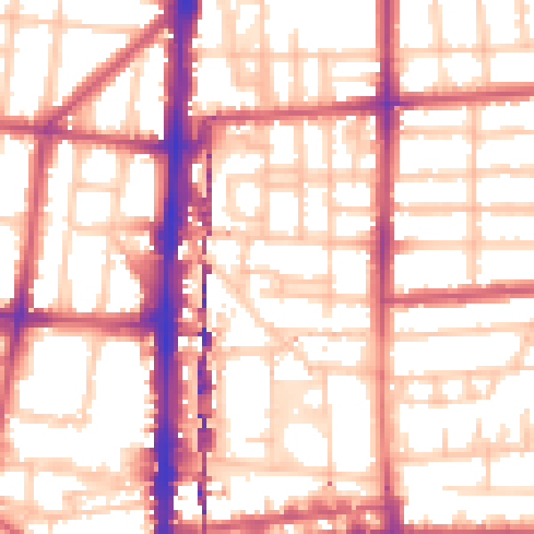 Daytime road noise heatmap for E8 4ER