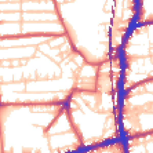 Daytime road noise heatmap for E8 4PH
