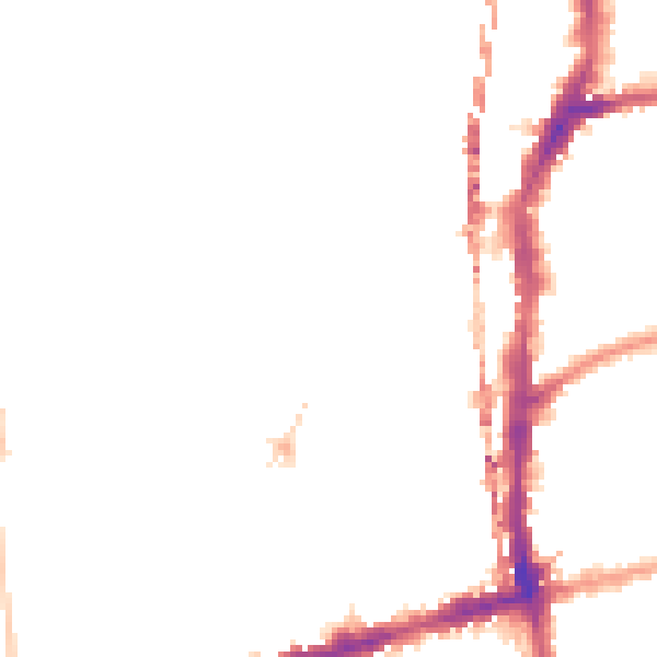 Night-time road noise heatmap for E8 4PH