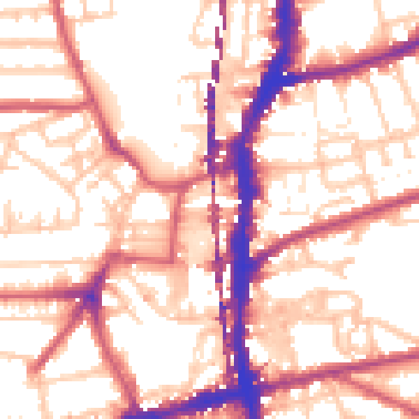 Daytime road noise heatmap for E8 4RE